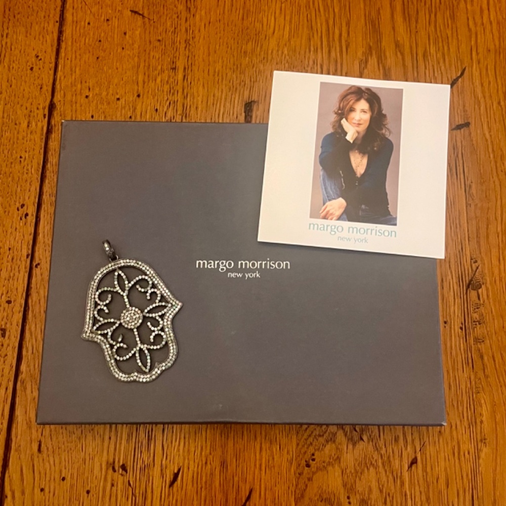 Margo Morrison Silver and Tourmaline Hamsa Charm - Picture 5 of 8